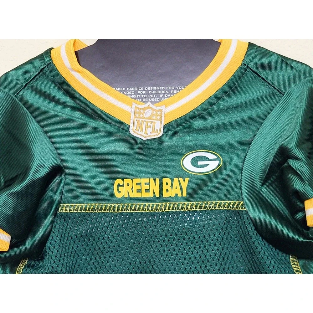 #12 Rodgers NFL Official Team Pet Wear Green Bay‎ Packers Dog Jersey NWT Size L